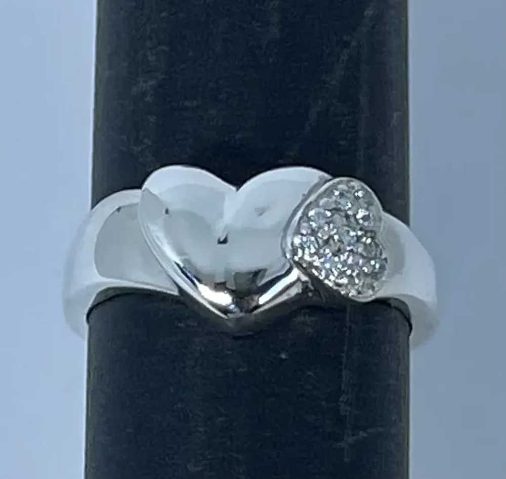 14k Diamonds Heart Ring, free resize - image 8