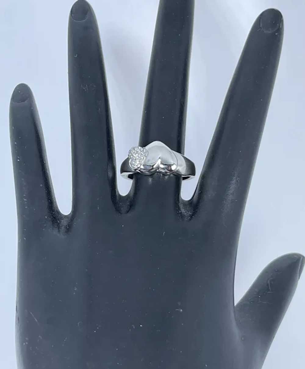 14k Diamonds Heart Ring, free resize - image 9