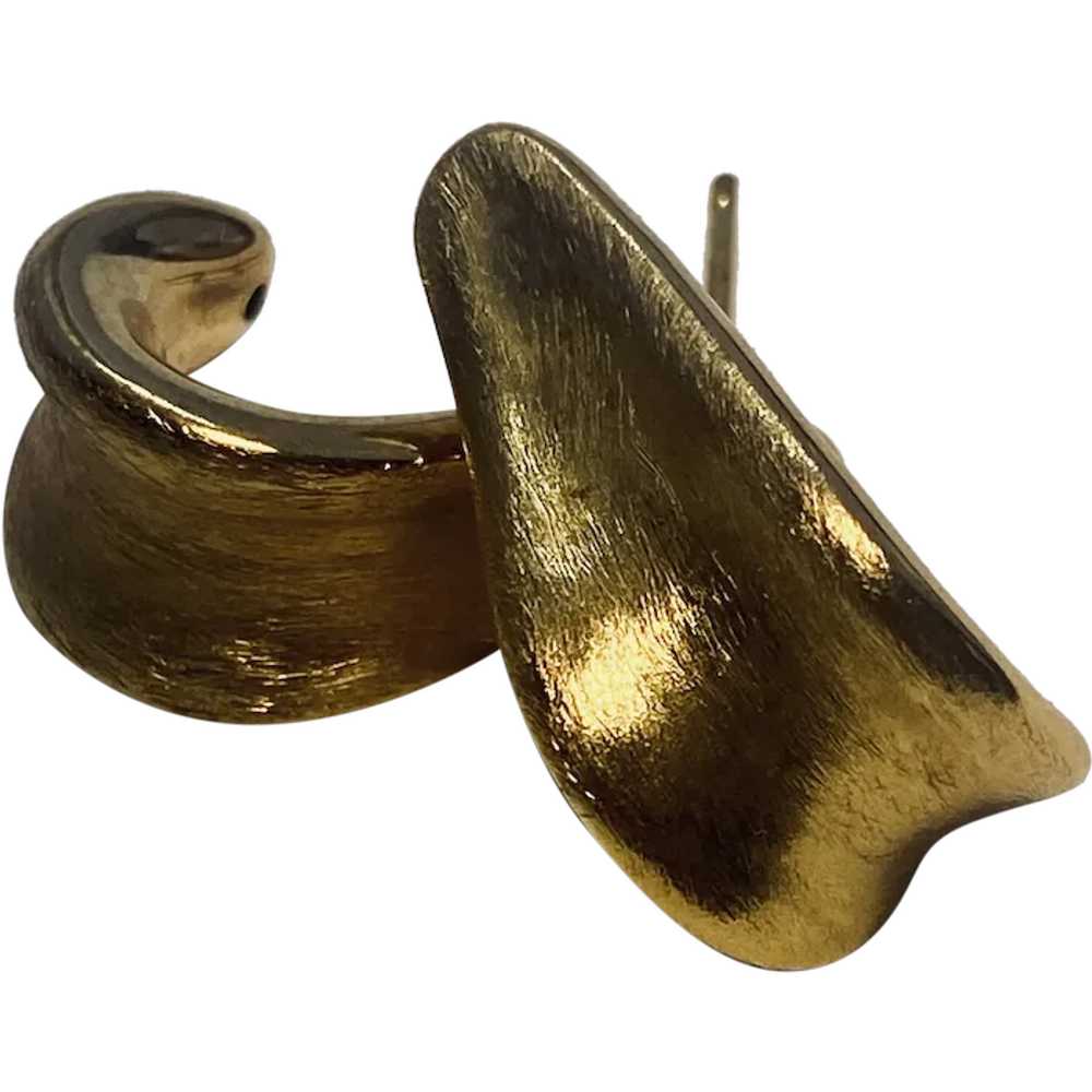 Brushed Bronze Hollow earrings - image 1