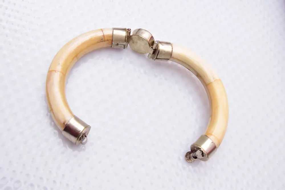 Hinged Bone Bangle Bracelet - image 2