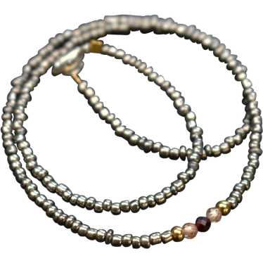Dainty seed bead choker necklace, elegant everyday