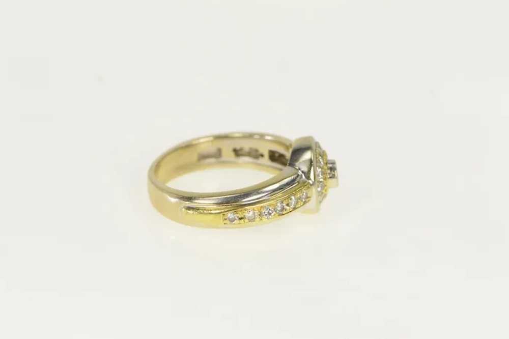 18K 0.40 Ctw Diamond Halo Engagement Ring Size 7 … - image 2