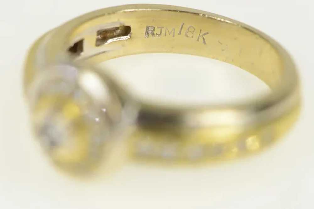 18K 0.40 Ctw Diamond Halo Engagement Ring Size 7 … - image 3