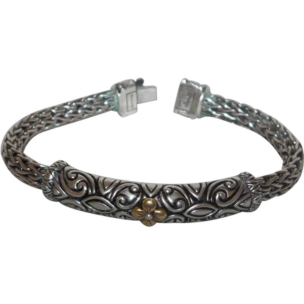 Bixby Sterling Silver and 18KYG Bar Bracelet - image 1