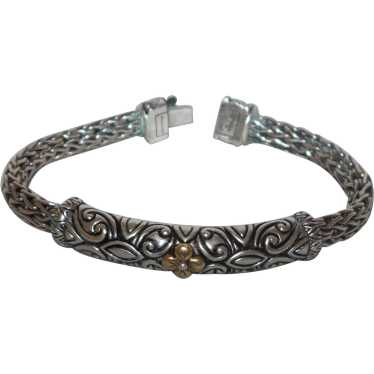 Bixby Sterling Silver and 18KYG Bar Bracelet - image 1