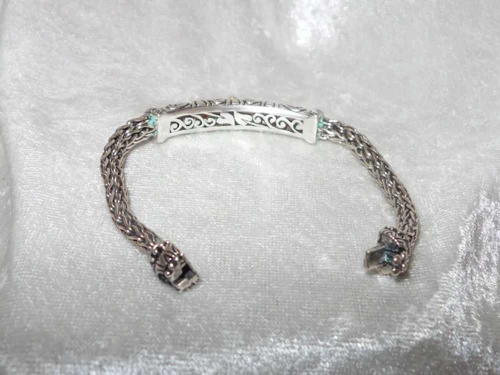 Bixby Sterling Silver and 18KYG Bar Bracelet - image 3