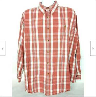 Orvis Orvis Mens Western Shirt XL Plaid Red White