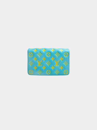 Louis Vuitton SS 2021 Blue Lambskin Embossed Mono… - image 1