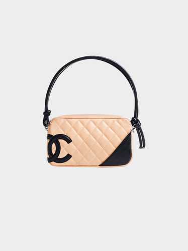Chanel 2003-2004 Beige Quilted Cambon Bowler Bag