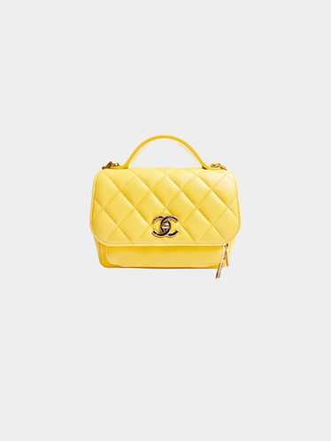 Chanel 2020-2021 Pastel Yellow Caviar Skin 2-Way S