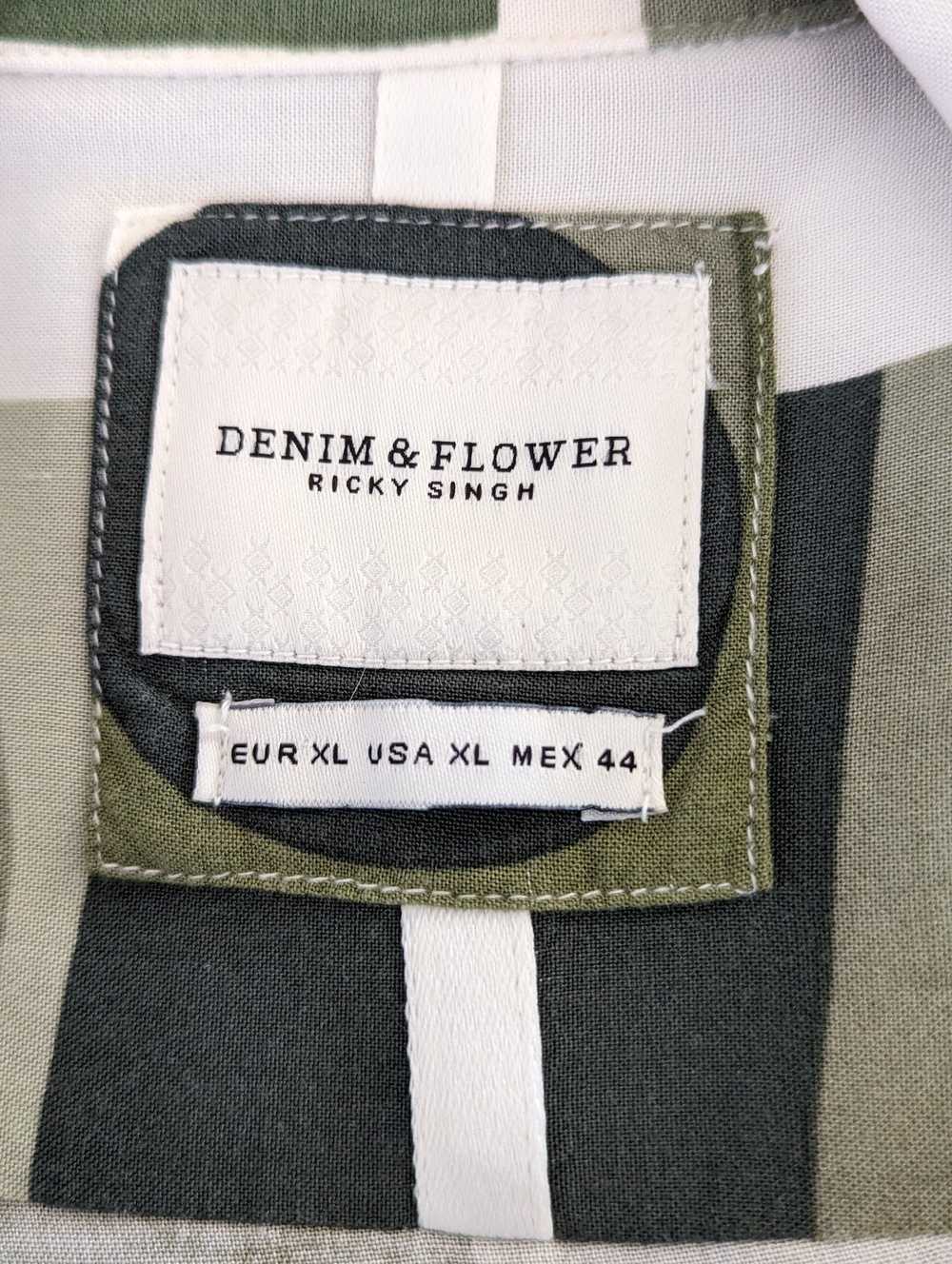 Other Denim & Flower Men's Abstract Green Short S… - image 3