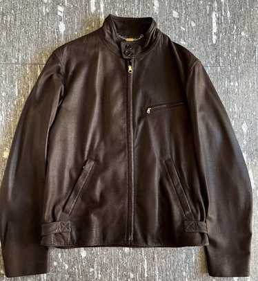 Loewe Loewe Leather Brown Jacket With Pocket Deta… - image 1