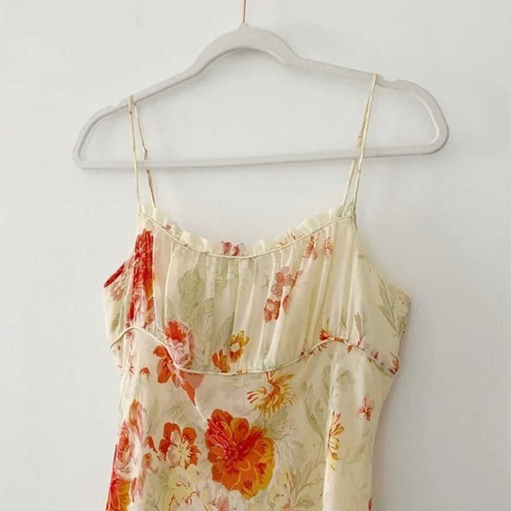 Express Vintage Y2K Floral Silk Tunic Camisole To… - image 6