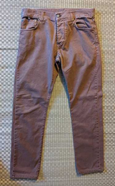 Isaia ISAIA Napoli Brown Stretch Denim Jeans Made 