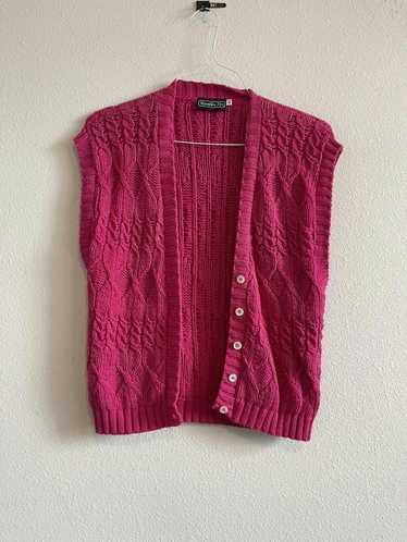 Designer Vintage 90s Harold's Pink Cable Knitted S