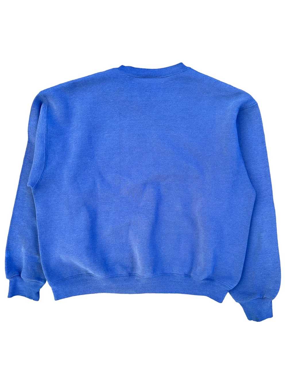 Vintage Vintage 90’s Blue Faded Blank Sweatshirt - image 2