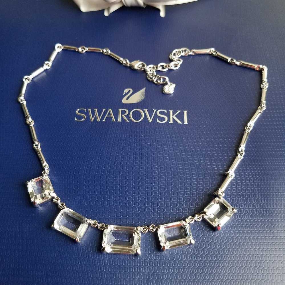 AUTHENTIC Swarovski Emerald-cut Crystal Necklace … - image 1