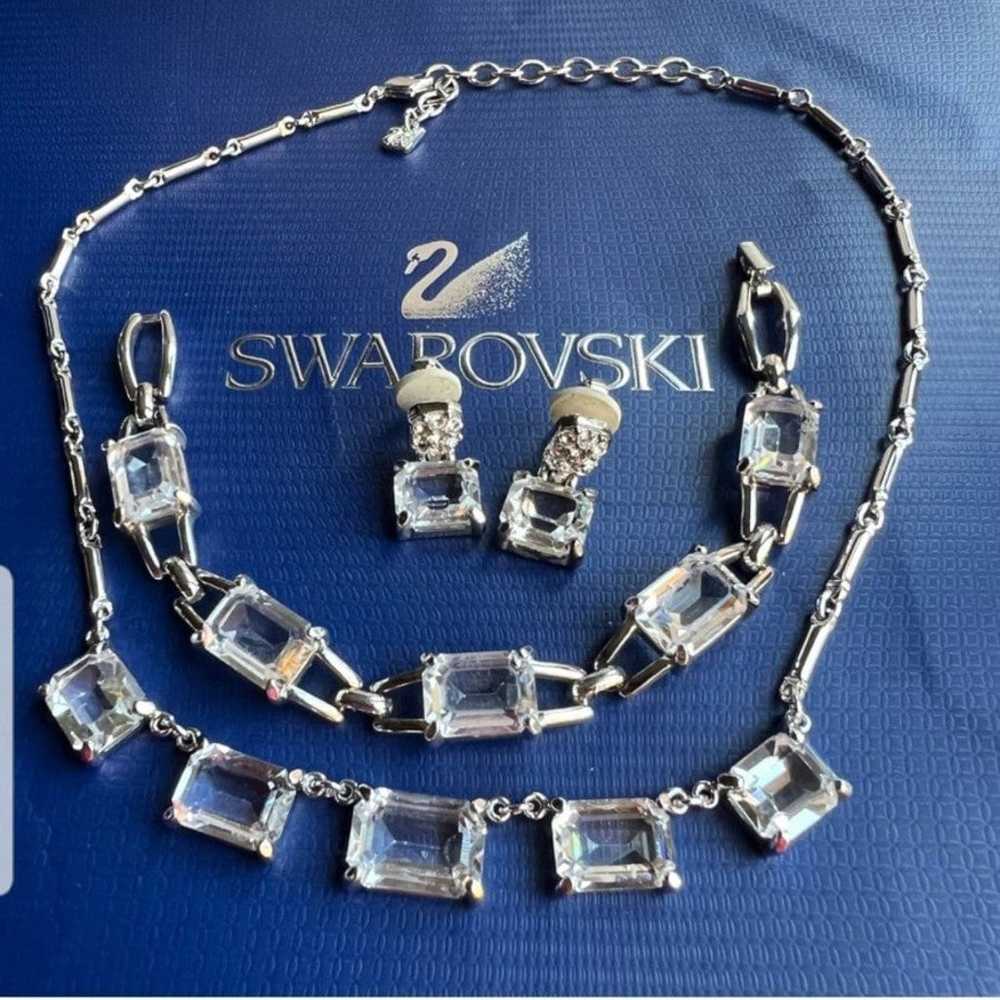 AUTHENTIC Swarovski Emerald-cut Crystal Necklace … - image 2