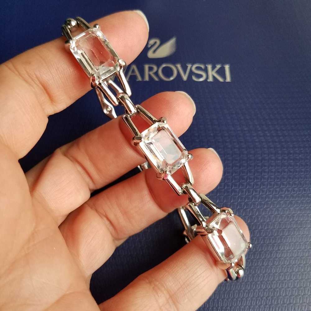 AUTHENTIC Swarovski Emerald-cut Crystal Necklace … - image 7