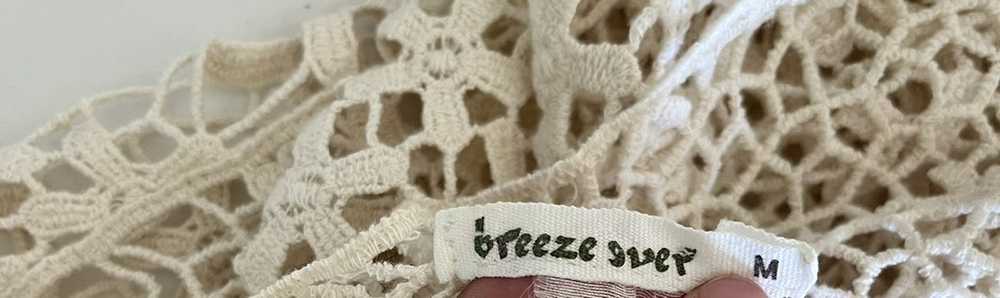 Other Y2K Women White Crochet Flower Top Size Med… - image 6
