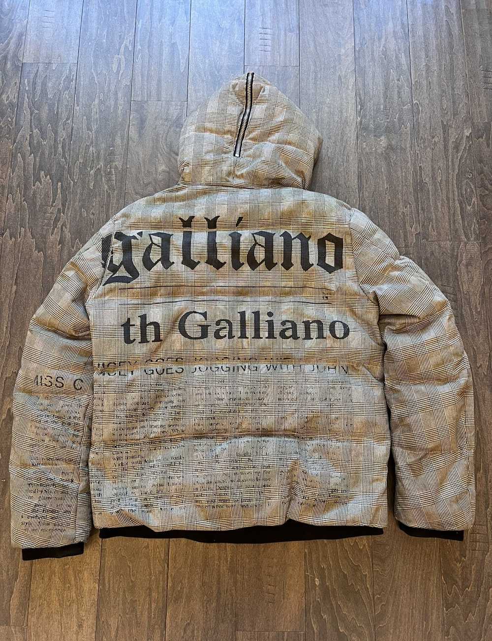 John Galliano Galliano Newspaper Print puffer jac… - image 2