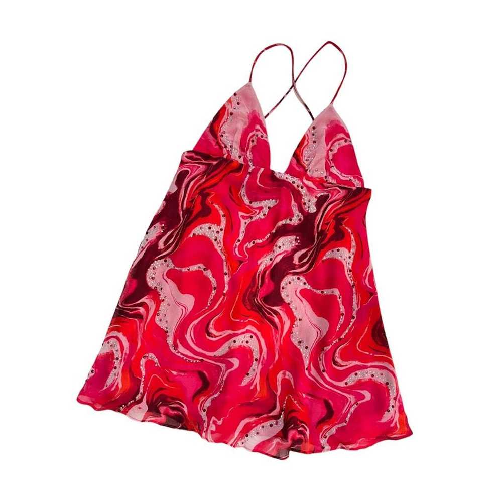 Other h:ours Dionne Mini Dress in Red Swirl Print - image 2