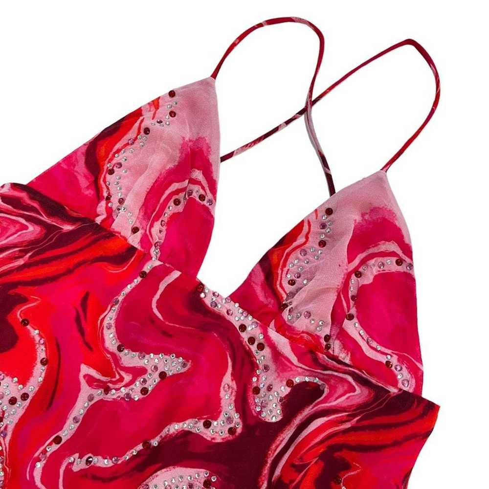 Other h:ours Dionne Mini Dress in Red Swirl Print - image 3