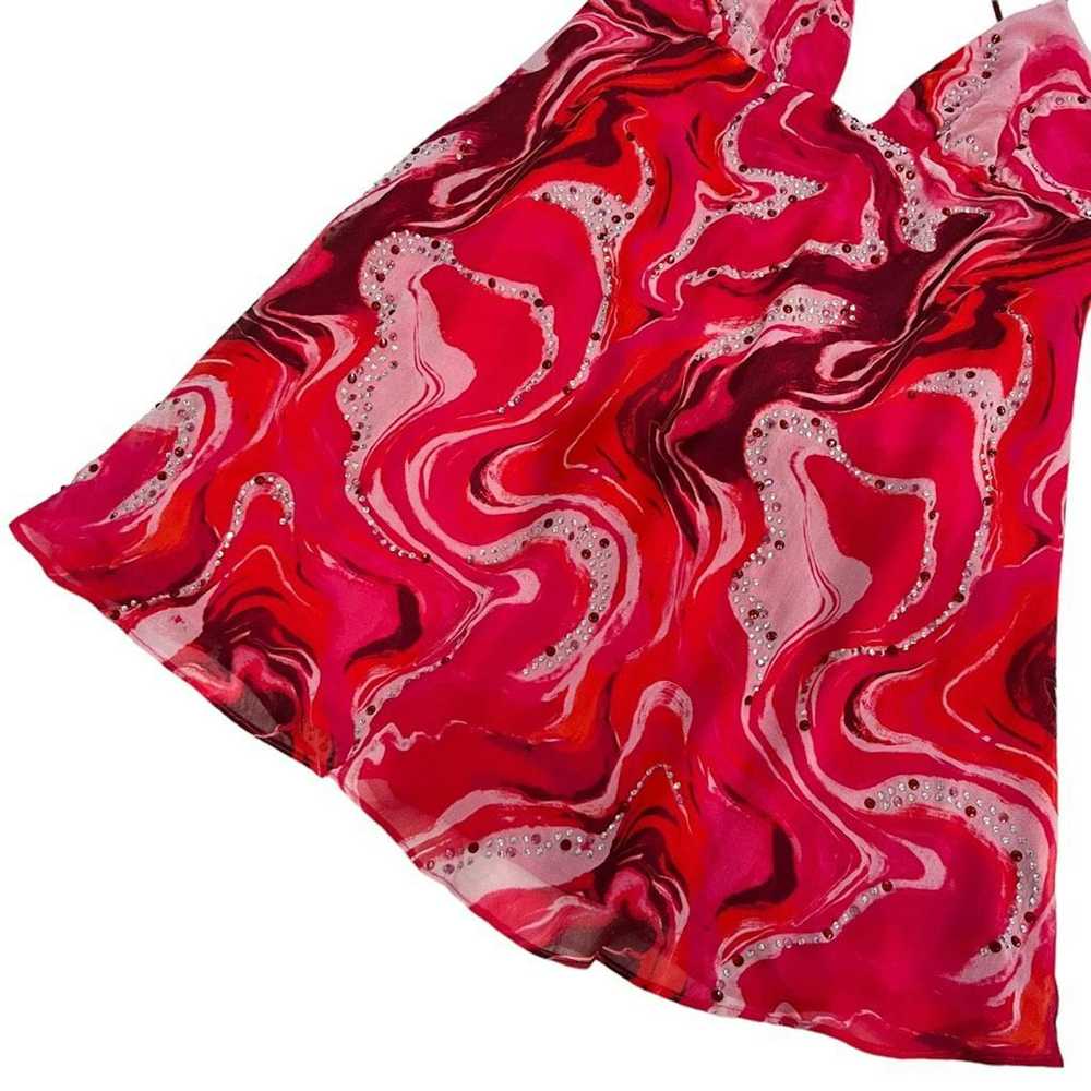 Other h:ours Dionne Mini Dress in Red Swirl Print - image 4