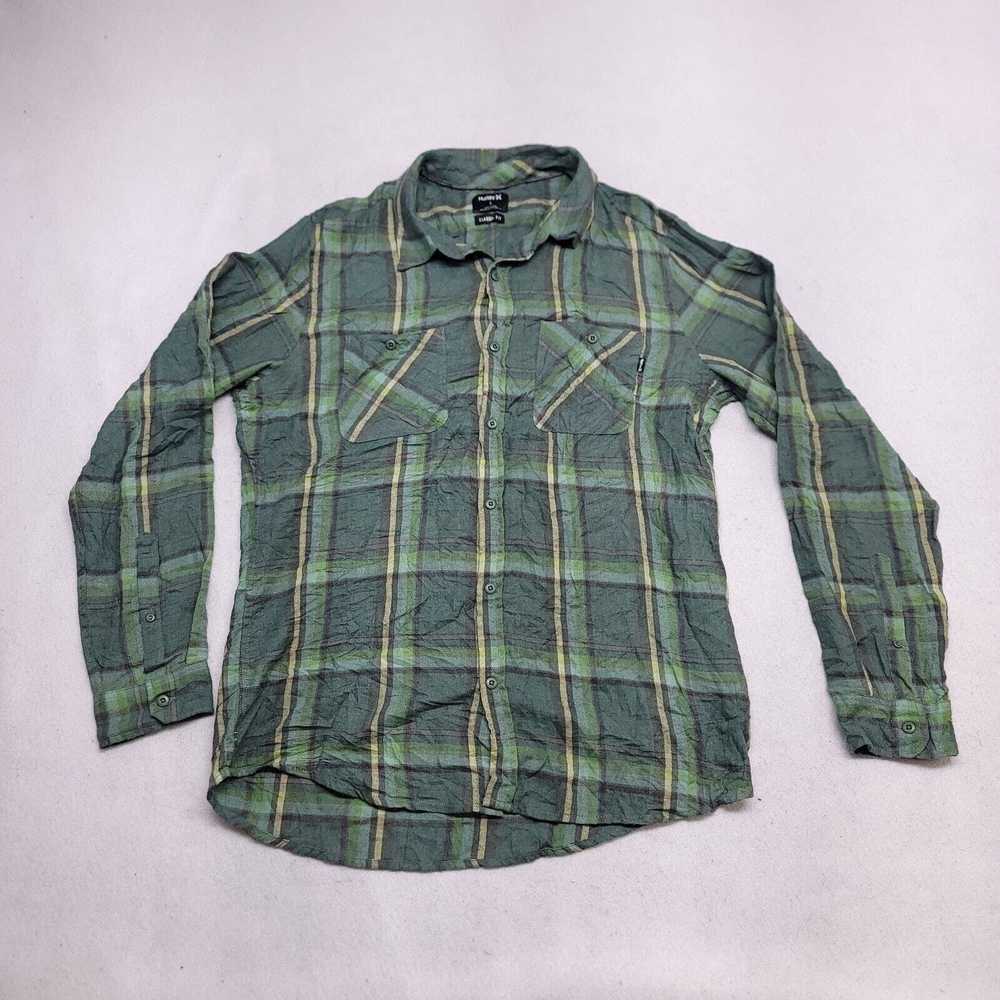 Hurley Hurley Madras Flannel Shirt Mens Size Larg… - image 2