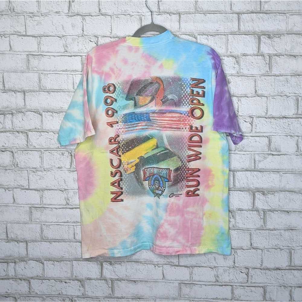 Vintage Vtg Nascar Double Sided Custom Tie Dye Vi… - image 2