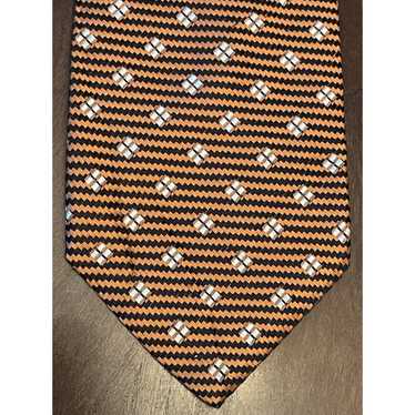 Other Cravatta Chic Orange Black Men’s Neck Tie - image 1