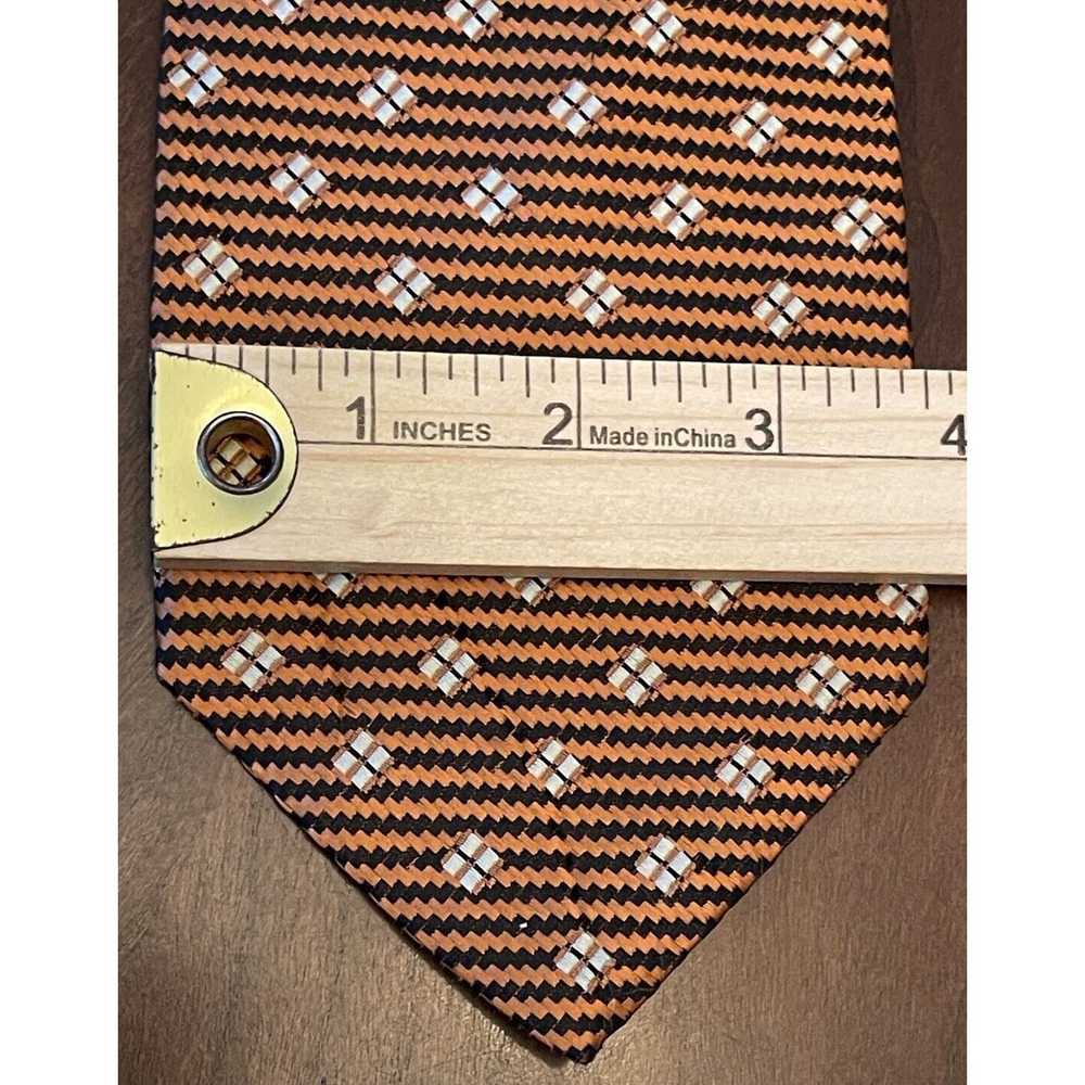 Other Cravatta Chic Orange Black Men’s Neck Tie - image 4