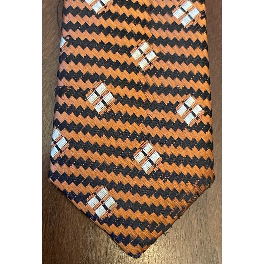 Other Cravatta Chic Orange Black Men’s Neck Tie - image 6