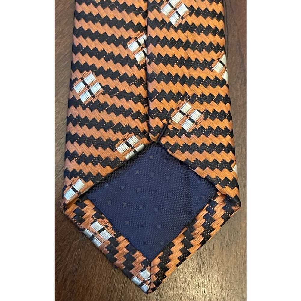 Other Cravatta Chic Orange Black Men’s Neck Tie - image 7