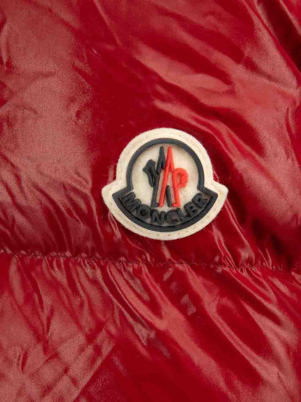Moncler Red Hooded Puffer Goose Down Coat - image 4