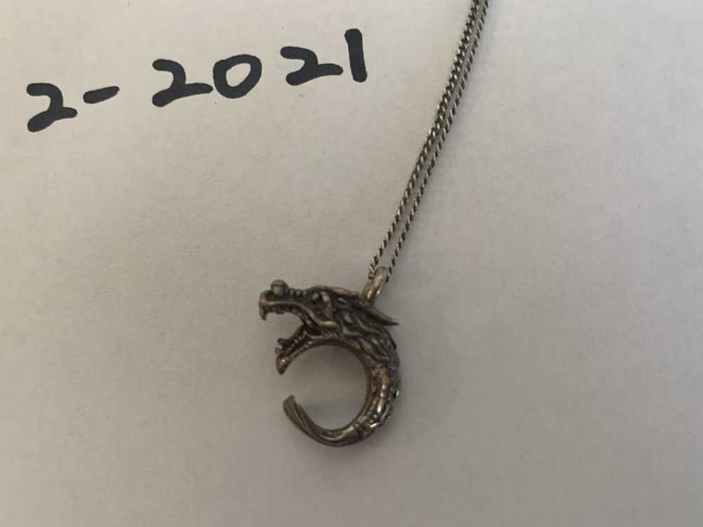 Saint Laurent Paris Rare Dragon Pendant Necklace - image 7