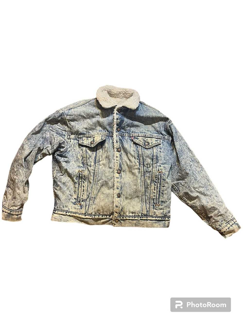 Levi's × Vintage 1980s Levi’s Sherpa denim jacket. - image 1