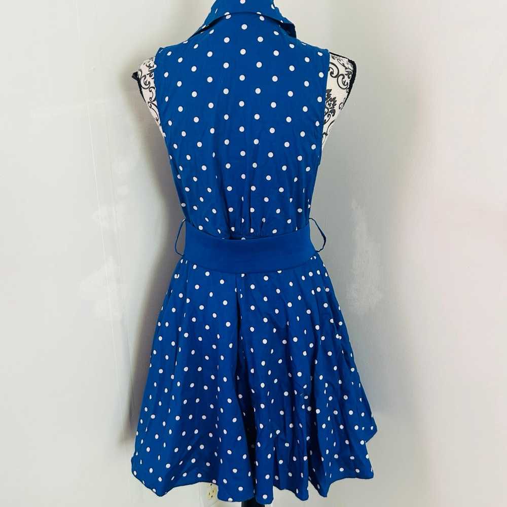 R Wish Women’s Blue Polka Dot 1950s Style Fit & F… - image 3