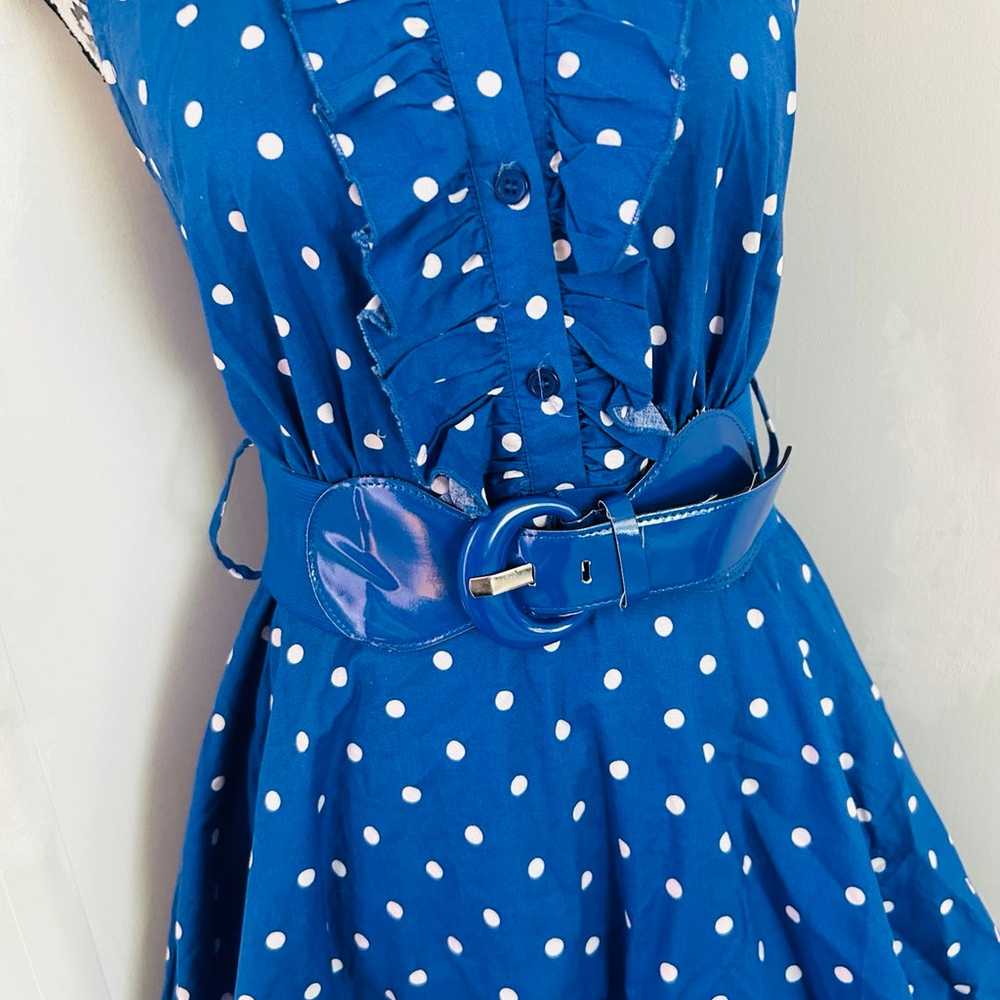 R Wish Women’s Blue Polka Dot 1950s Style Fit & F… - image 5