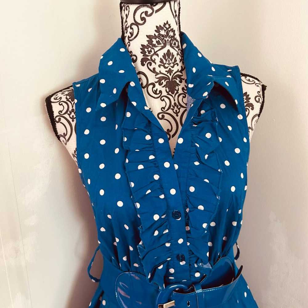 R Wish Women’s Blue Polka Dot 1950s Style Fit & F… - image 6