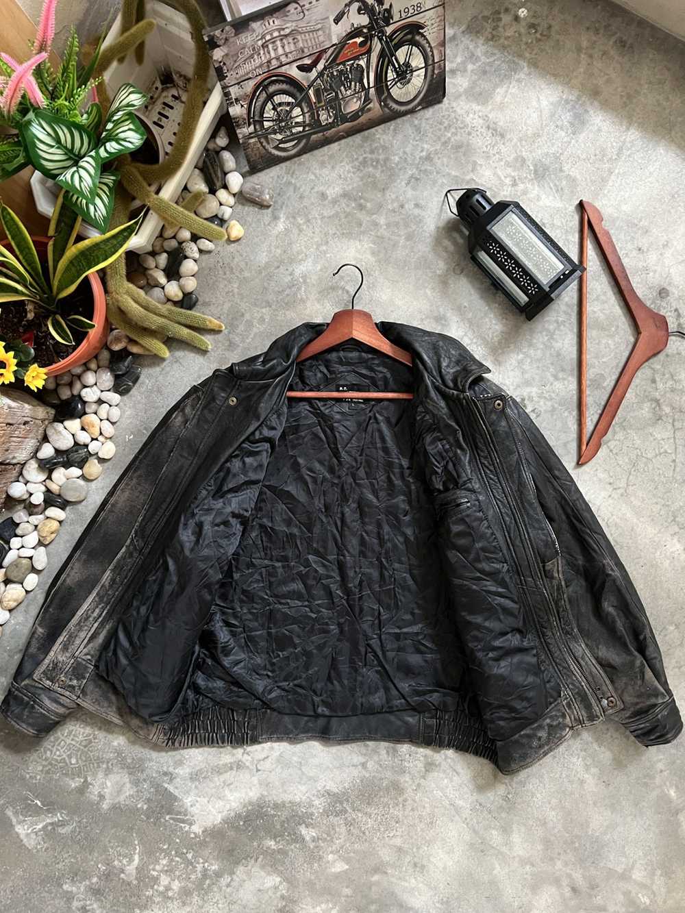 Leather Jacket × Streetwear × Vintage VTG 🖤 Vint… - image 12