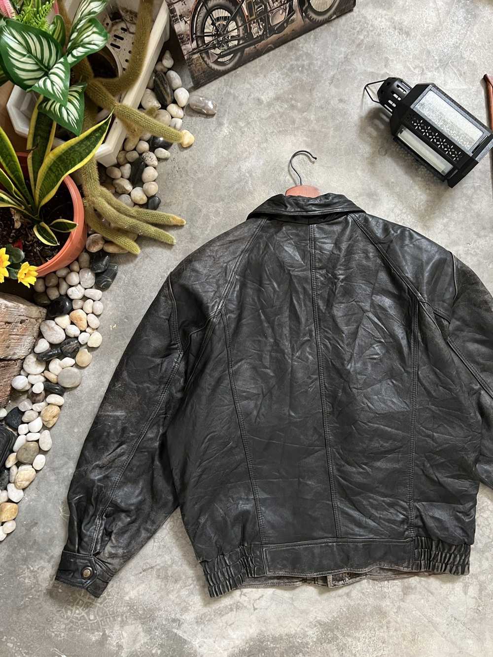 Leather Jacket × Streetwear × Vintage VTG 🖤 Vint… - image 7