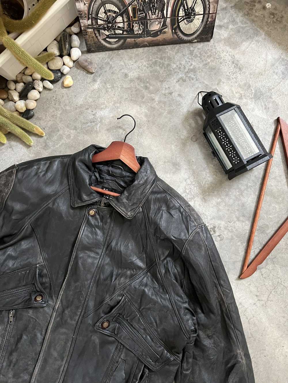 Leather Jacket × Streetwear × Vintage VTG 🖤 Vint… - image 9