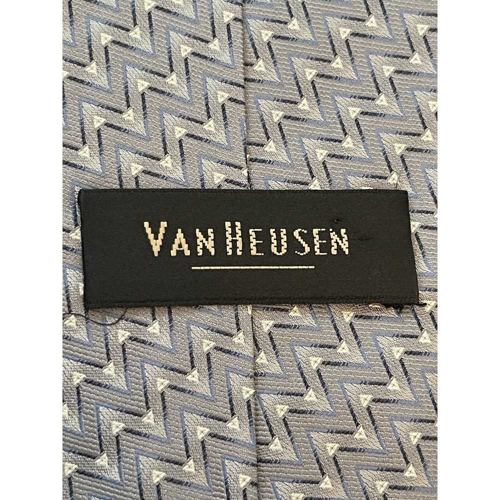 Van Heusen Van Heusen Blue Gray Hand Made 100% Si… - image 8