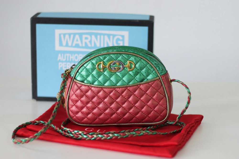 Brand × Gucci × Luxury gucci Red mini trapuntata … - image 1