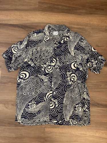 Orslow Indigo turtle print vacation shirt