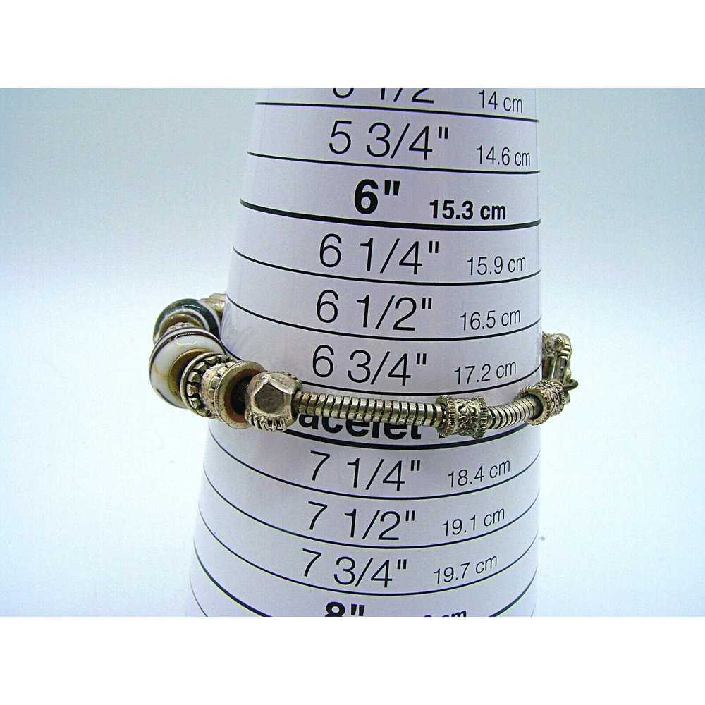 Generic Set 2 Charm Bracelets Glass Beads Rhinest… - image 10