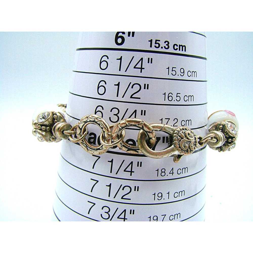 Generic Set 2 Charm Bracelets Glass Beads Rhinest… - image 11