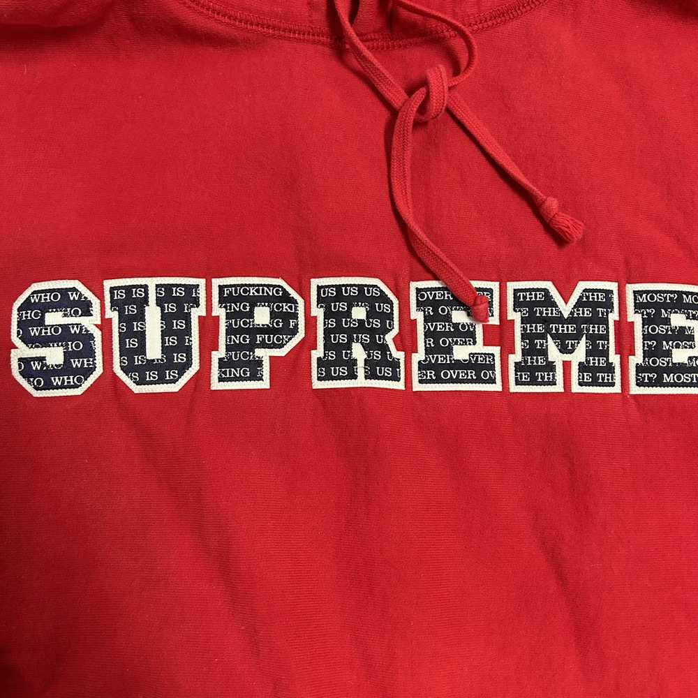 Supreme Supreme The Most Hooded Sweatshirt Red Me… - image 2