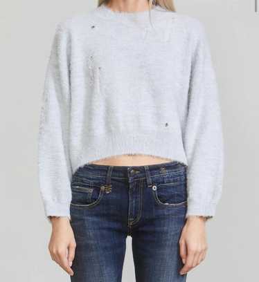 R13 CROPPED OVERSIZED SHAGGY SWEATER